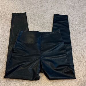 Boston Proper Black Faux Leather Pants
